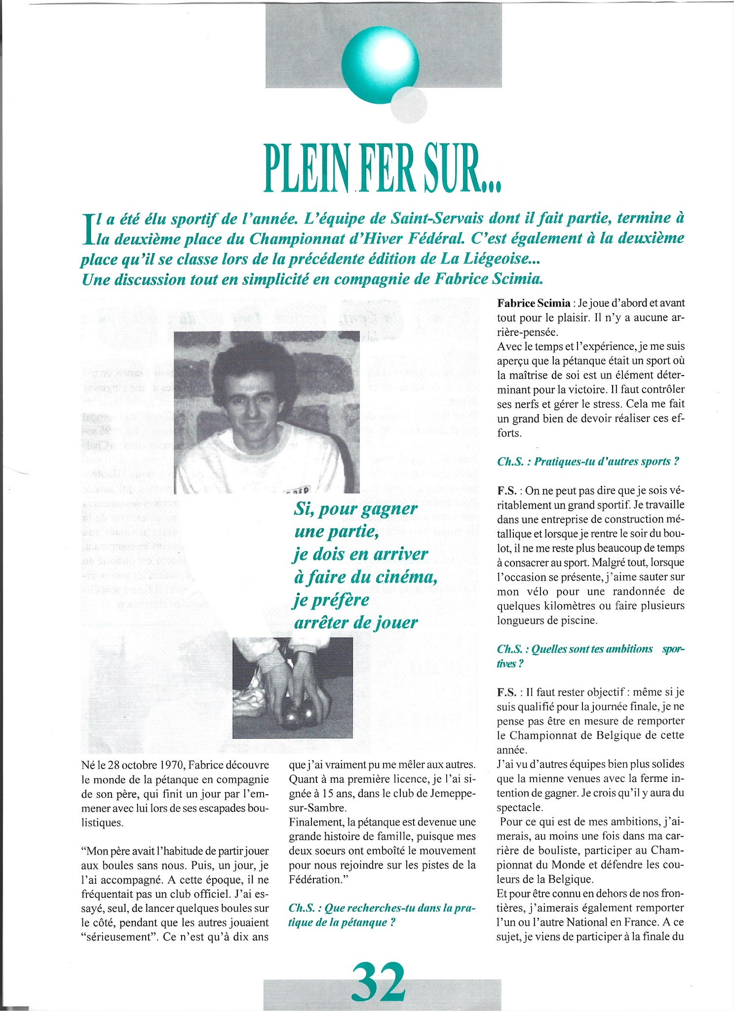 PLEIN FER FABRICE SCIMIA